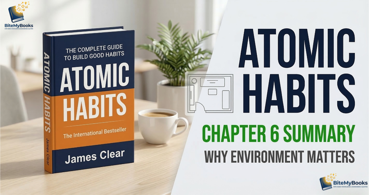 Atomic Habits Chapter 6 Summary: Why Environment Matters featured image for BiteMyBooks.com