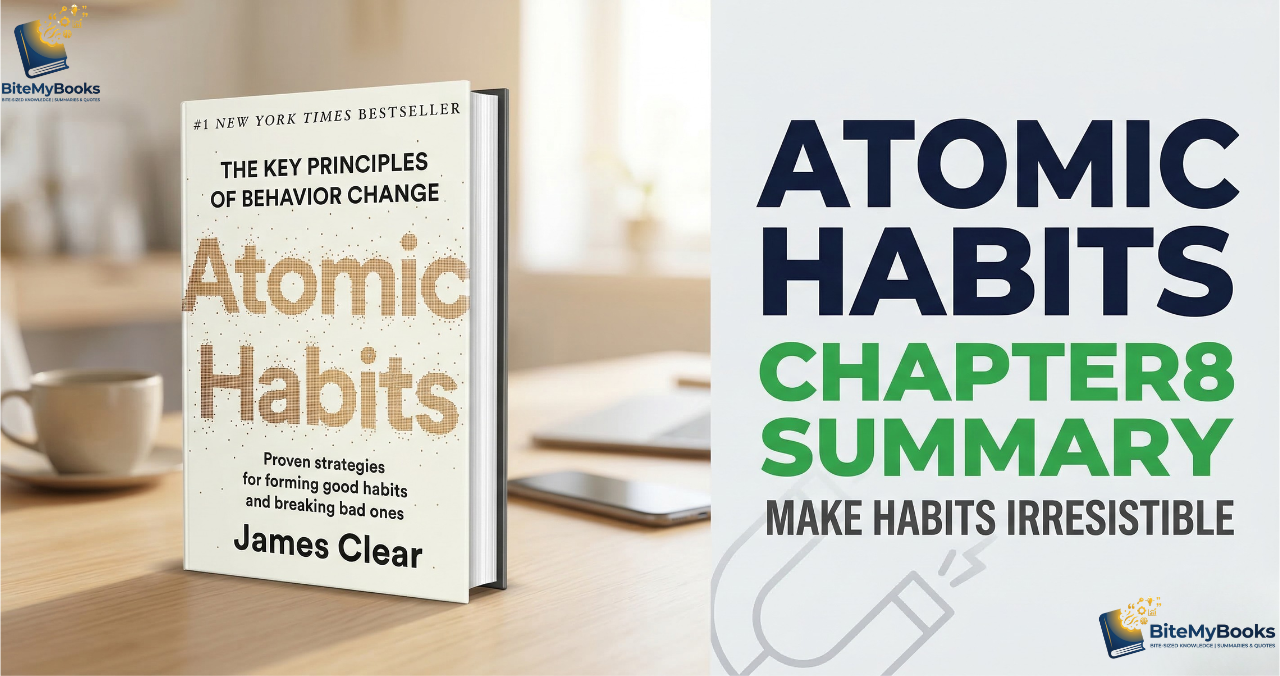 Atomic Habits Chapter 8 Summary: Make Habits Irresistible featured image for BiteMyBooks.com