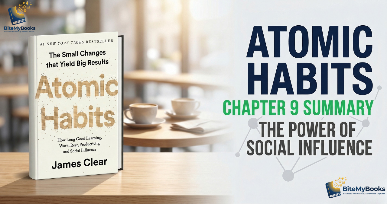 Atomic Habits Chapter 9 Summary: The Power of Social Influence featured image for BiteMyBooks.com